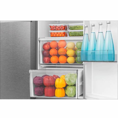 Hisense RS840N4AIF — морозильная камера с 4 стеклянными полками, 2 ящиками и 4 дверными полками, замораживание до 13 кг в сутки