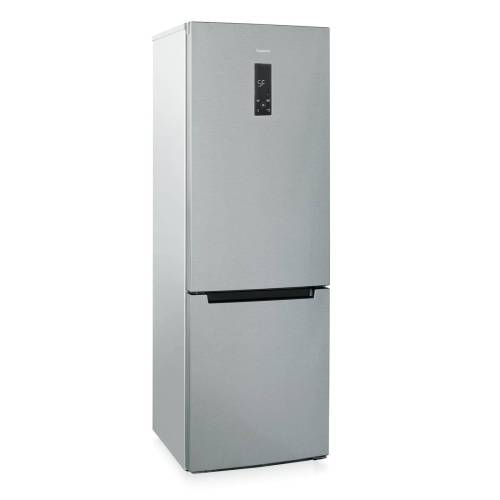 Бирюса М960NF — двухкамерный холодильник с нижним расположением морозильной камеры и системой Full No Frost, общий объем 340 л (холодильная камера 240 л, морозильная 100 л), класс энергоэффективности A, уровень шума до 43 дБ, цвет металлик.