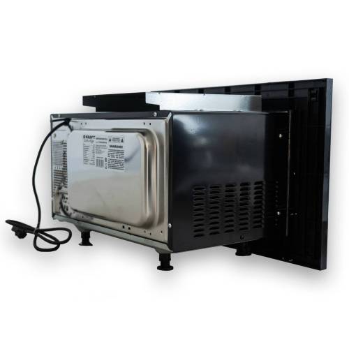 KRAFT TCH-BI25A9401D — микроволновка встраиваемая, чёрная, с таймером на 95 минут и функцией авторазогрева, купить онлайн в Бишкеке
