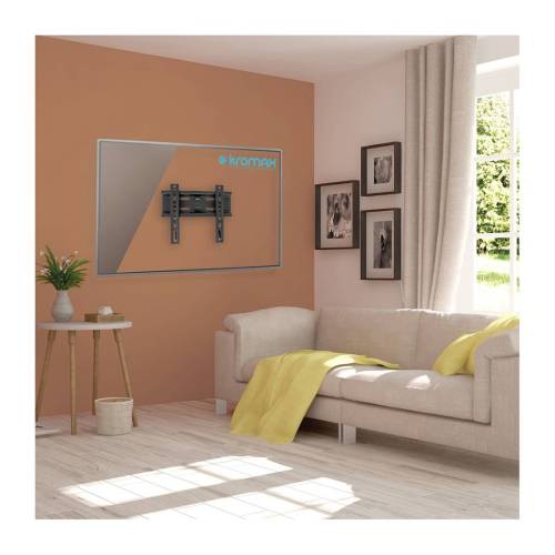 Настенный фиксированный кронштейн Kromax FLAT-5 black — Диагональ экрана: 15–47″ — Onbir.kg Бишкек, Кыргызстан