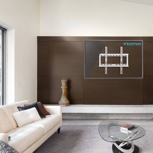 Настенный фиксированный кронштейн Kromax IDEAL-3 White — Диагональ экрана: 22–65″ — Onbir.kg Бишкек, Кыргызстан