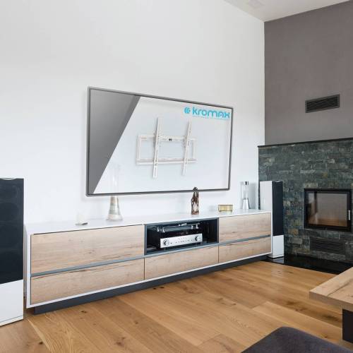 Настенный наклонный кронштейн Kromax IDEAL-4W new white — Диагональ экрана: 22–65″ — Onbir.kg Бишкек, Кыргызстан
