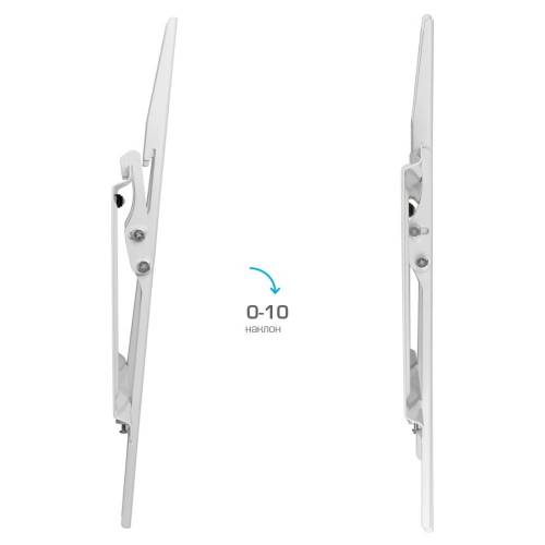 Настенный наклонный кронштейн Kromax IDEAL-4W new white — Совместимость VESA: 50×50, 75×75, 100×100, 200×100, 200×200, 300×200, 300×300, 400×200, 400×300, 400×400 — Onbir.kg Бишкек, Кыргызстан