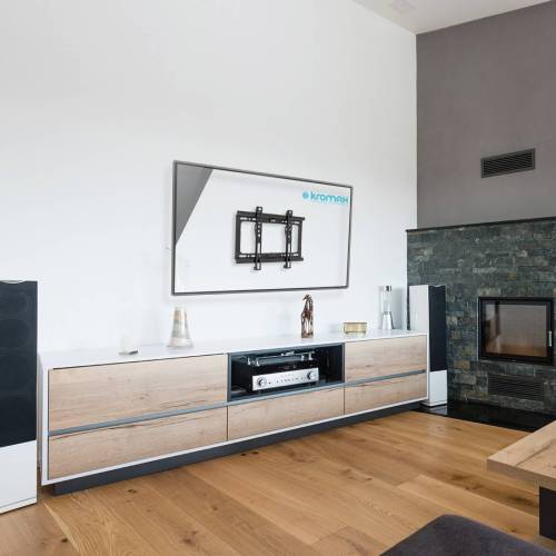 Настенный фиксированный кронштейн Kromax IDEAL-5 black — Диагональ экрана: 15–47″ — Onbir.kg Бишкек, Кыргызстан