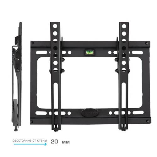 Настенный наклонный кронштейн Kromax IDEAL-6 black — Совместимость VESA: 50×50, 75×75, 100×100, 100×200, 200×100, 200×200 — Onbir.kg Бишкек, Кыргызстан