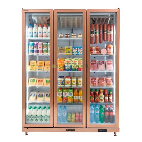 Холодильник AVEST LC S3 1610 GOLD — 5 полок и электронный терморегулятор для удобного контроля — Onbir.kg