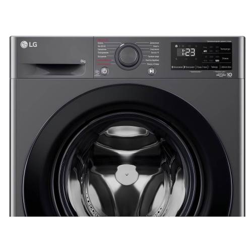 LG F2V3PS6J — стильная стиральная машина 8 кг, искусственный интеллект AI DD™, пар Steam. Заказать онлайн с доставкой