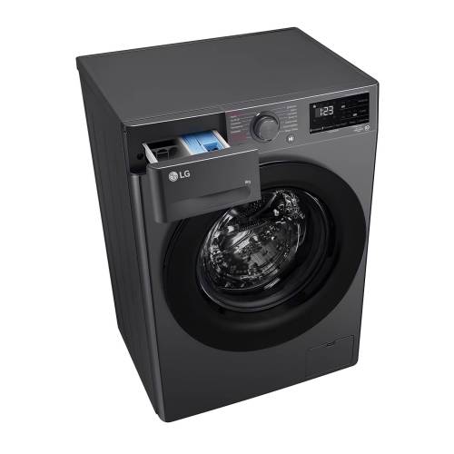 Стиральная машина LG F2V3PS6J — элегантный черный дизайн, 8 кг, технология AI DD™, инверторный мотор. Заказать в Бишкеке