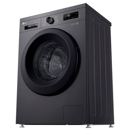 Фронтальный вид стиральной машины LG F2Y1HS6J 7 кг серебристая ONBIR.KG