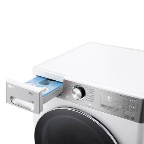LG F4V9LD2W — добавление белья, автоперезапуск, контроль пены для удобства и стабильной работы
