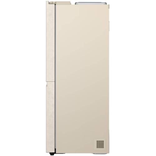 Купить холодильник LG GC-B257JEYV Side by Side — объем 643 л, бежевый цвет, Total No Frost, инверторный компрессор, двухдверный. Заказать с доставкой по городу