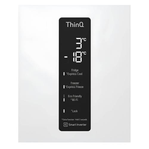 Холодильник LG GC-B459MQWM: белый, 374 л, система Total No Frost, DoorCooling⁺ и ThinQ. Доставка по Кыргызстану