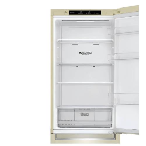 Холодильник LG GC-B459SECL — Total No Frost, инверторный компрессор, нижняя морозильная камера, элегантный бежевый цвет, заказать онлайн