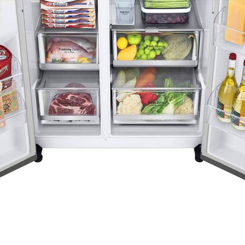 LG GC-X257CAEV — встроенный льдогенератор SpacePlus™ подаёт кубики и колотый лёд без подключения к воде, заказать с доставкой