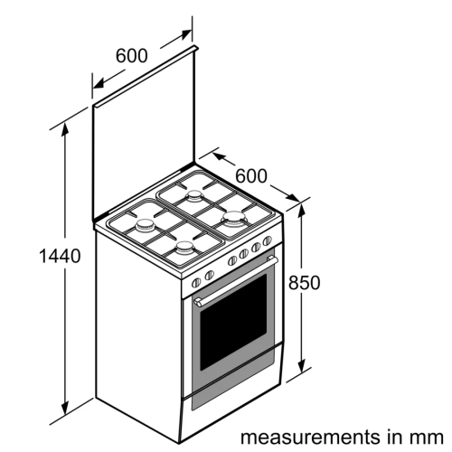 Плита газовая BOSCH HXS59AI50Q