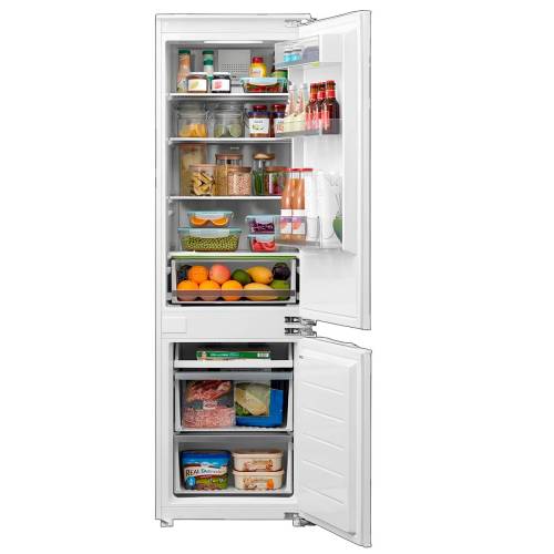 Midea MDRE354FGF01M — встраиваемый и тихий холодильник с морозильной камерой снизу, купить в Бишкеке для дома с доставкой по Кыргызстану