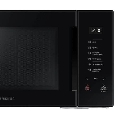 SAMSUNG MG30T5018AK — мощность микроволн 900 Вт, потребляемая мощность 1400 Вт, гриль ТЭН 1500 Вт, 6 уровней мощности