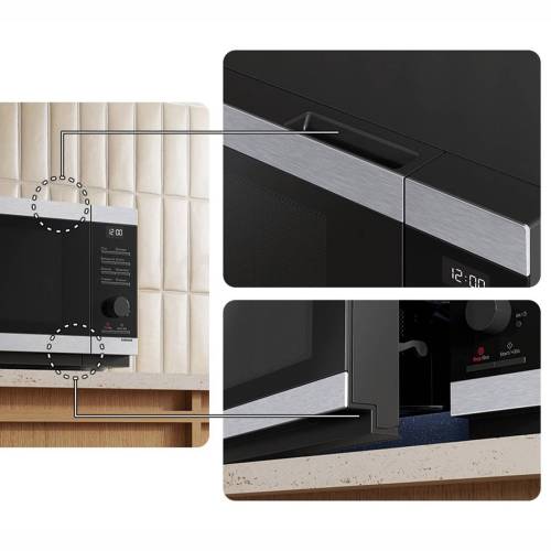 SAMSUNG MS23DG4504AT — поворотный столик 288 мм, утопленная ручка, корпус из нержавеющей стали