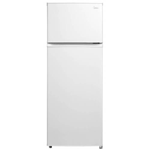 Midea MDRT294FGF01 — компактный холодильник 210 л в классическом белом цвете, с верхней морозильной камерой