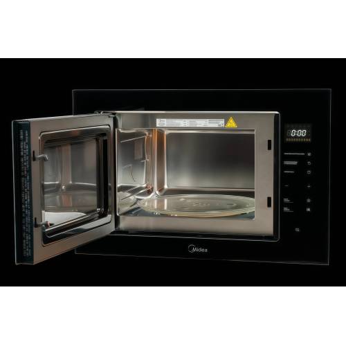 Встраиваемая микроволновка Midea MI11257GB чёрная — LED дисплей с часами, сенсорная кнопка ONBIR.KG