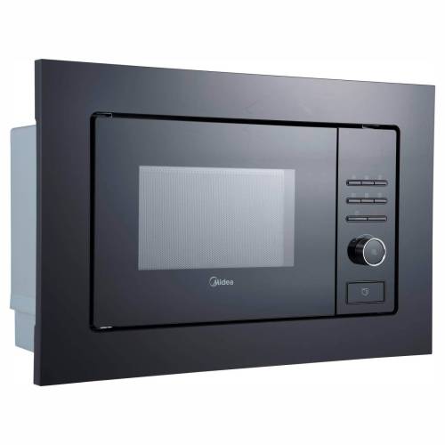 Микроволновка Midea — электронное управление, открытие дверцы кнопкой. Стильный чёрный корпус