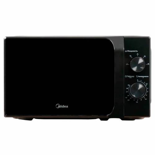 Midea MM720C2MV-B — микроволновая печь объемом 20 л с мощностью 700 Вт. Черный корпус, механическое управление. Купить в Бишкеке с доставкой