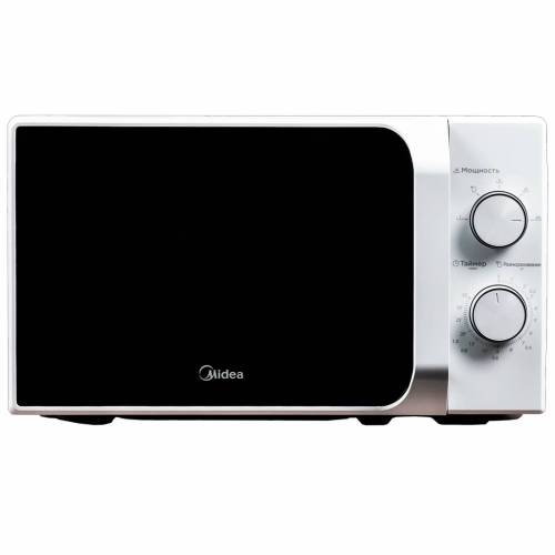 Midea MM720C2MV-W — микроволновая печь объемом 20 л с мощностью 700 Вт. Белый корпус, механическое управление. Купить в Бишкеке с доставкой