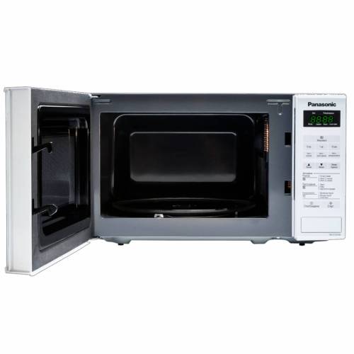 Panasonic NN-ST251WZPE — боковая дверца с ручкой, открывается налево, встроенная ручка для удобства. Купить с доставкой