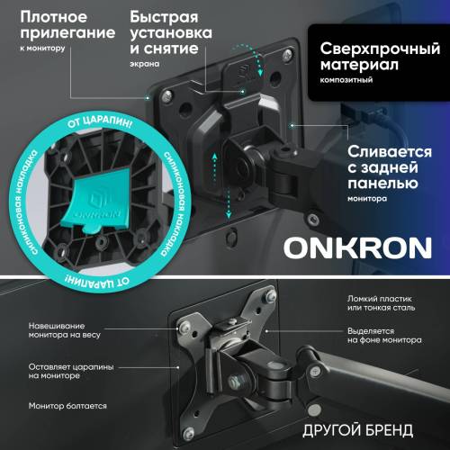 Наклонно-поворотный кронштейн ONKRON G160 черный — Бренд: ONKRON — Onbir.kg Бишкек, Кыргызстан