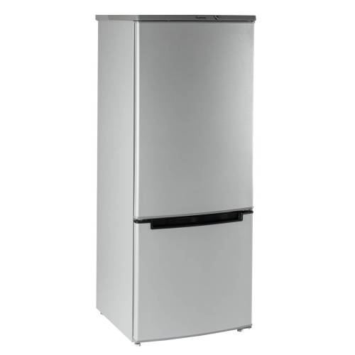 Бирюса М551 — двухкамерный холодильник с нижним расположением морозильной камеры, общий объем 240 л (холодильная камера 180 л, морозильная 60 л), класс энергоэффективности A, цвет металлик, уровень шума до 42 дБ.