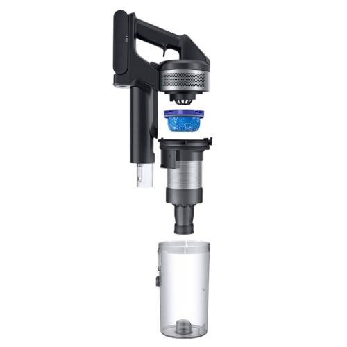 Samsung Jet 75E — система Jet Cyclone с 9 циклонами и 27 воздухозаборниками снижает потери мощности