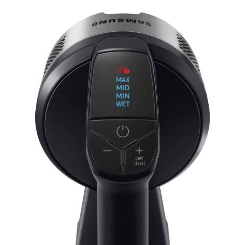 Samsung Jet 75E — цифровой дисплей показывает режим, заряд аккумулятора и уведомления