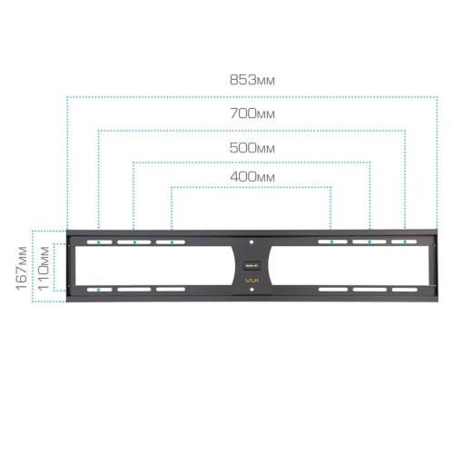 Настенный фиксированный кронштейн VLK Trento-41 Black — Регулировка: фиксированный — Onbir.kg Бишкек, Кыргызстан