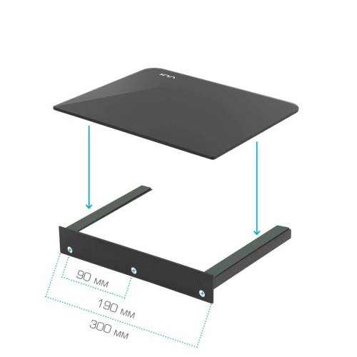 Полка для DVD и AV техники VLK Trento-71 black — Регулировка: фиксированный — Onbir.kg Бишкек, Кыргызстан