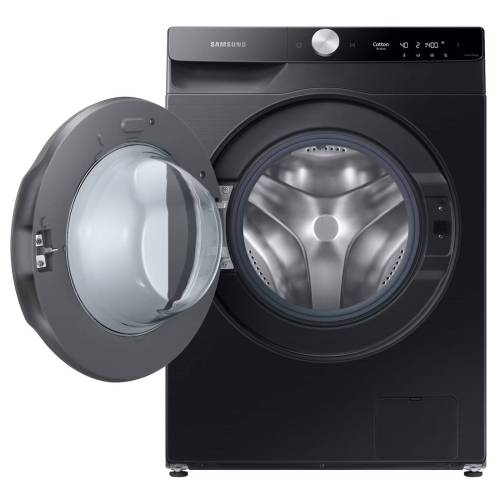 Стиральная машина SAMSUNG WW11CGP44CSBLD — элегантный черный цвет, тонированная дверца и серебристый декор, заказать онлайн