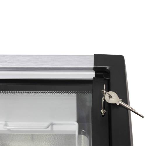 Витринный морозильник Бирюса CF59, объем 590 л, 7 корзин, LED-подсветка, раздвижные шторки, заказать онлайн с дсотавкой