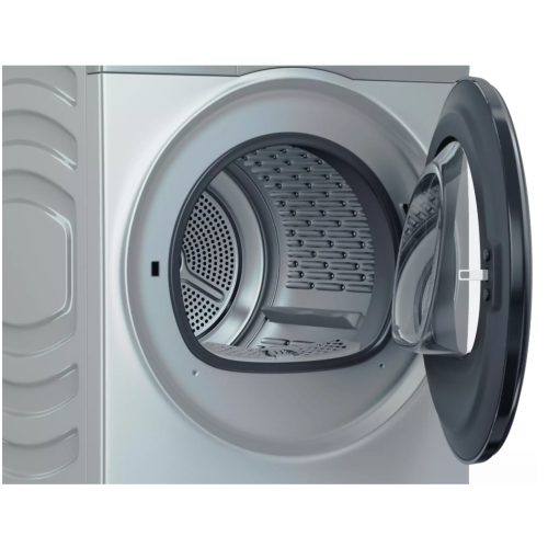 Haier HD90-A2929AS — стандартный двигатель, уровень шума 65 дБ, реверсивное вращение барабана, предотвращение сминания, ворсовый фильтр, защита от перегрева.