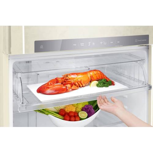 LG GN-H702HEHL: холодильник с инверторным компрессором, песочный бежевый цвет, управление через смартфон, 392 л. Купить с доставкой по Кыргызстану