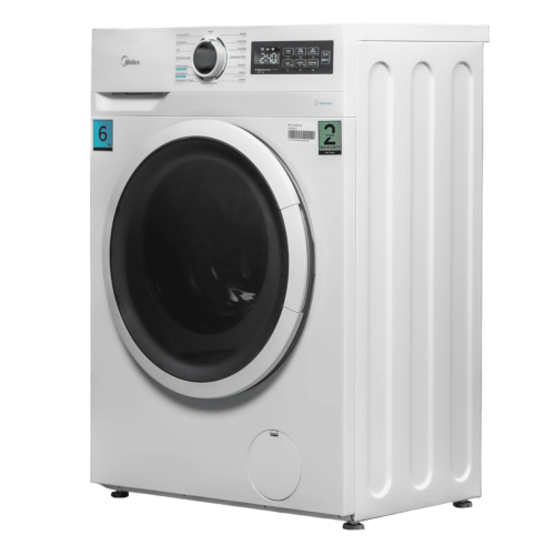 Стиральная машина Midea MF01610US40/W, белый цвет, 6 кг, с функцией пара и сокращением времени стирки — купить с доставкой по Бишкеку