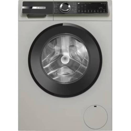 Фронтальный вид стиральной машины Bosch WGK244ZXME 9 кг серебристая ONBIR.KG