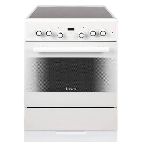 GEFEST ЭП Н Д 6560-03 0040 — электрическая плита, белый корпус, стеклокерамика — Onbir.kg Бишкек, Кыргызстан