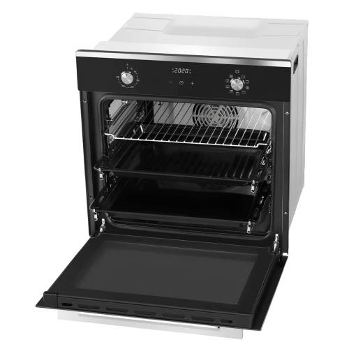 Haier HOX-P09CGBX, 6 уровней, направляющие на 2-х уровнях, черный с нержавеющей сталью, заказать с доставкой