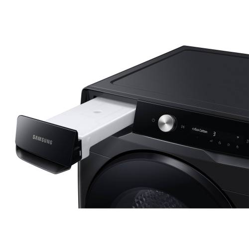 Samsung DV16DG8600BV — габариты 68.6 × 98.4 × 84.4 см, вес нетто 72 кг, WiFi Embedded, совместимость с приложением SmartThings.