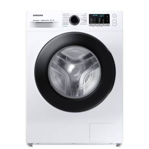 Samsung WW80AGAS26AE — стиральная машина 8 кг с корпусом белого цвета и резной дверцей (черный) — Onbir.kg Бишкек, Кыргызстан