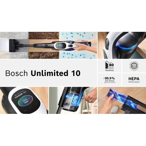 Пылесос Bosch BCS1041WAC — Мощность: 6 уровней, двигатель TurboSpin с 10-летней гарантией — Onbir.kg Бишкек, Кыргызстан