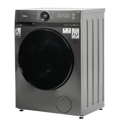 Стиральная машина Midea с сушкой MF200D80WB/T-C: 8 кг стирки, 6 кг сушки, Wi-Fi управление, титановый цвет. Купить с доставкой в Кыргызстане