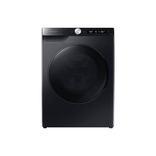 Фронтальный вид стиральной машины Samsung WW80AG6L28BBLD 8 кг чёрная ONBIR.KG
