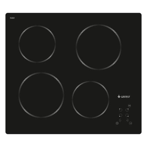 GEFEST ЭС В СН 4231 К11 — электрическая варочная панель на 4 конфорки с черной стеклокерамической поверхностью — Onbir.kg Бишкек, Кыргызстан