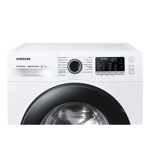 SAMSUNG WW70AGAS22AELD — узкая стиральная машина, 7 кг, Eco Bubble™, стирка за 49 минут, защита от протечек
