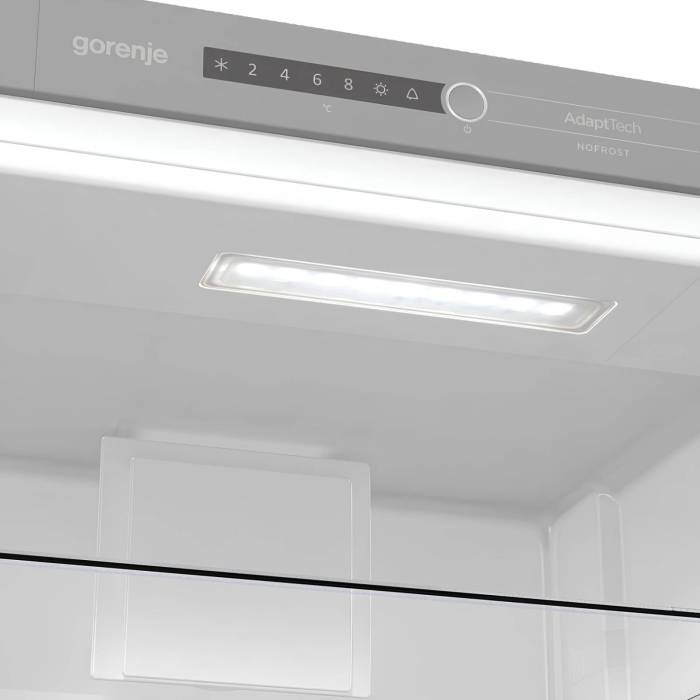 Gorenje NRKI418FA0, 269 л, двухкамерный холодильник с No Frost, белый. Доставка по Бишкеку